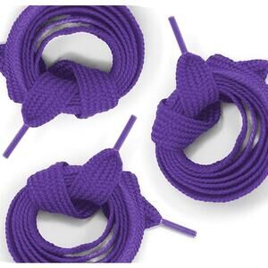 Mercury + Maia Thick Fat Shoelaces Purple Jumbo Wide Sneaker Laces